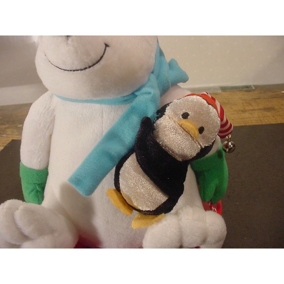 HALLMARK Snowtime Pals Plush Polar Bear and Penguin on Sled - Sings & Rocks - 2 - Picture 2 of 6